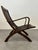 Cream 1970s Scandinavian Bentwood Lounge Chair With Slatted Back and Striped Cushions For Sale - Image 8 of 9