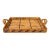 Vintage Bamboo & Rattan Tray With Woven Handles, Mid-Century For Sale