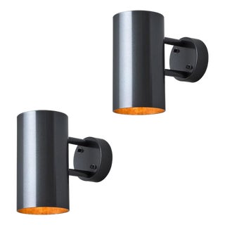 Pair of Large Hans-Agne Jakobsson C627 'Rulle' Outdoor Sconces in Painted Steel For Sale