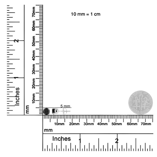 14K White Gold 1/2 Cttw Round Brilliant-Cut Black Diamond Classic 4-Prong Stud Earrings with Screw Backs - 2 Pieces For Sale In New York - Image 6 of 6