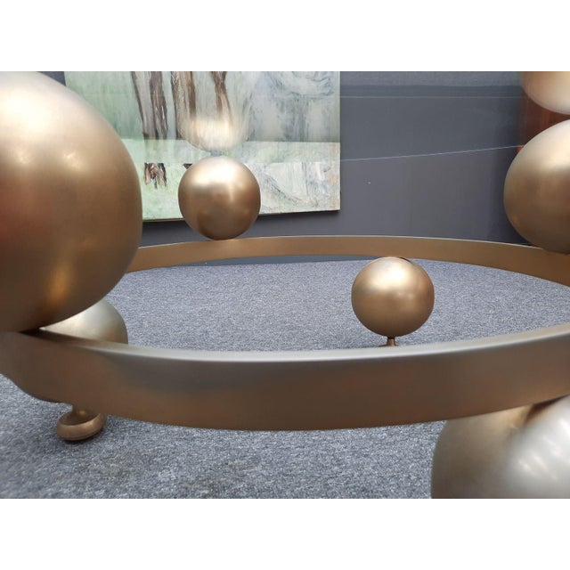 Gold Space Age Atomic Coffee Table, 1960s For Sale - Image 8 of 11