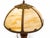 Metal Vintage Amber Slag Glass Table Lamp With Ornate Metal Base For Sale - Image 7 of 7