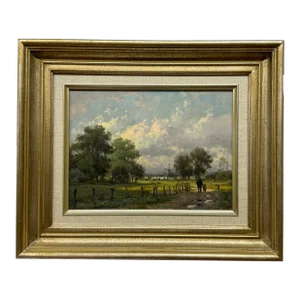 Hans Van Moerkerken (1950-Present) Dutch Spring Landscape Painting