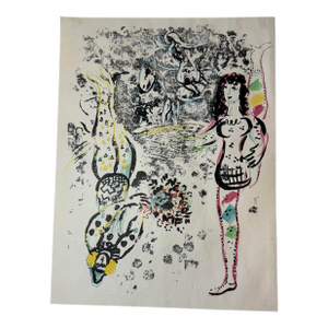 1960s Marc Chagall Bookplate Lithograph