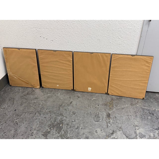 Sculpture Materials Maritime Battle Engravings, Framed, Set of Four For Sale - Image 7 of 12