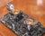 Metal 19th Century French Napoleon III Marble Double Inkwell With Bronze Mounted Lids For Sale - Image 7 of 9