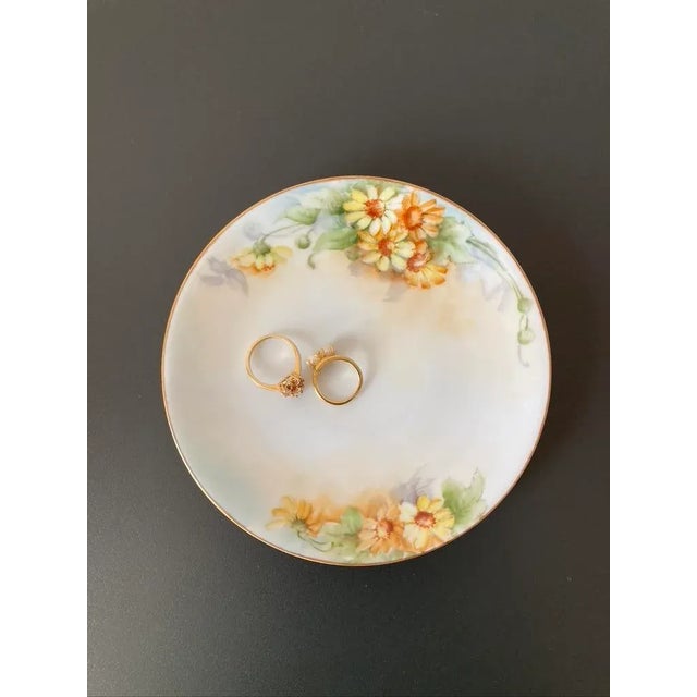 Antique German Porcelain Daisies Design Gold Rim Dish or Plate by Thomas Sevres Bavaria For Sale - Image 12 of 12