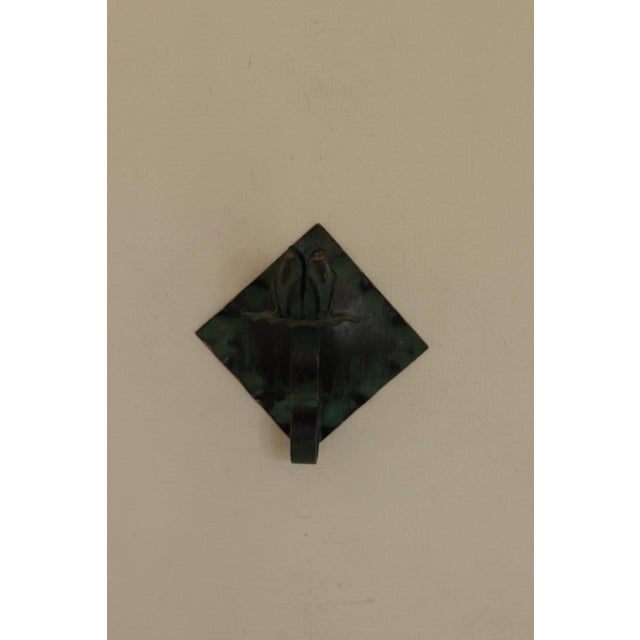 Vintage Swedish Verdigris Sconces in Metal, Set of 2 For Sale - Image 14 of 18