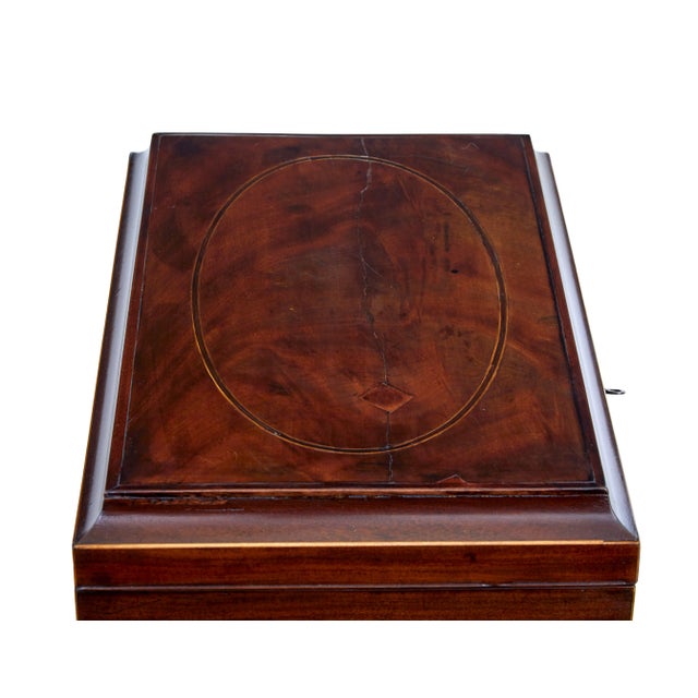 1900 - 1909 Early 20th Century Edwardian Mahogany Inlaid Wine Cooler, 1905 For Sale - Image 5 of 10