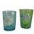 Hand-Painted Green & Blue Victorian Tumblers Glasses- a Pair For Sale In Phoenix - Image 6 of 6
