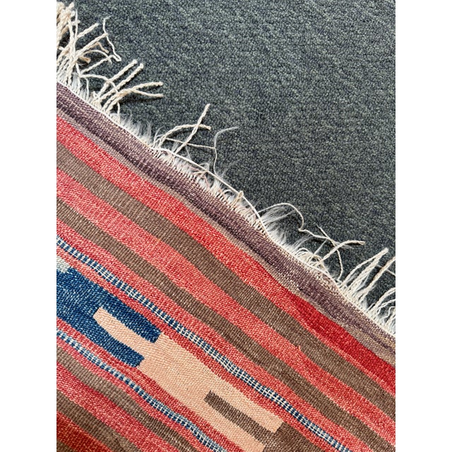 6ft 4in × 10ft Handwoven Kilim-Style Flatweave Area Rug, Vintage For Sale - Image 10 of 12