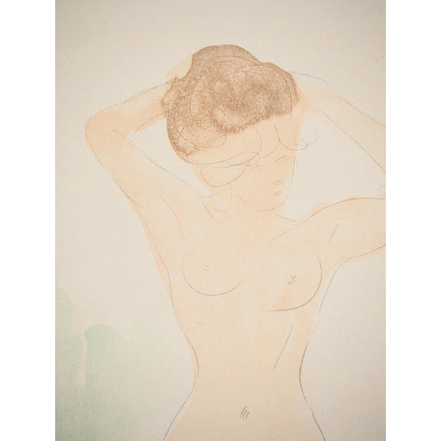 Auguste Rodin, Model Re-doing Her Hair, Lithograph and Stencil For Sale - Image 4 of 6