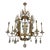Antique 1920s Louis XVI Gold Leaf and Crystal Chandelier For Sale