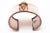 Hallmarked Copper Wide Cuff Bracelet With Red, Yellow Amber Glass Stones 90's For Sale In Miami - Image 6 of 10