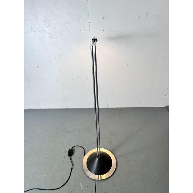 Italian Modernist Steel and Aluminum Floor Lamp by F.A. Porsche for Luci, 1980s For Sale - Image 6 of 17