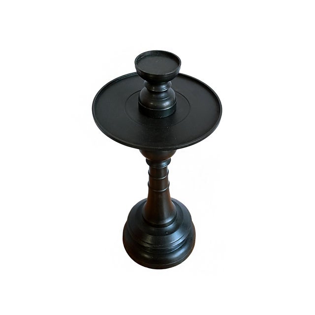 Bronze Candle Holder With Removable Top, 16 Inches, Indonesia For Sale In New York - Image 6 of 11