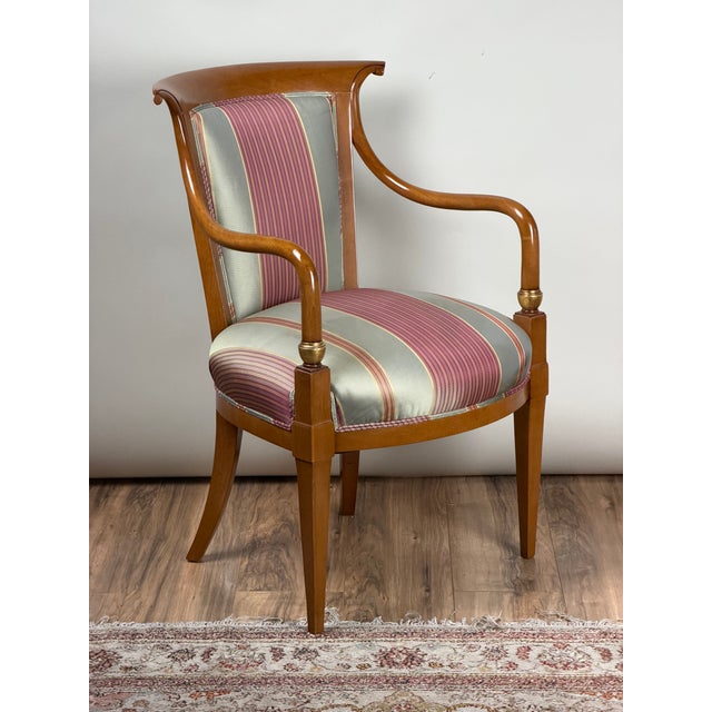 2000 - 2009 William Switzer French Empire Style Beechwood Armchair For Sale - Image 5 of 9