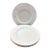 1930s Spode Savoy Cabbage Leaf Embossed White Dinner Plates — English Bone China, Set of 4 For Sale