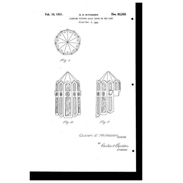Art Deco 5 Light Slip Shade Chandelier Ca 1931, #2318 For Sale - Image 9 of 12