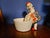 Lavanderina Essevi. Hand-painted ceramic little girl's sink produced by Essevi. Rare collectible doll produced by the...