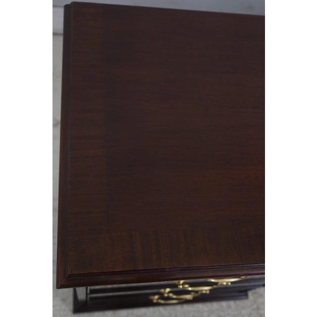 1980s Councill Craftsmen Attributed Mahogany Kneehole File Credenza For Sale - Image 12 of 16