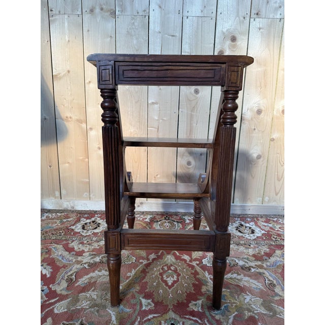 Vintage English Style Library Step Stool, 1990s For Sale - Image 4 of 6
