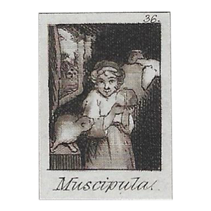 Muscioula and Cat Miniature Engraving