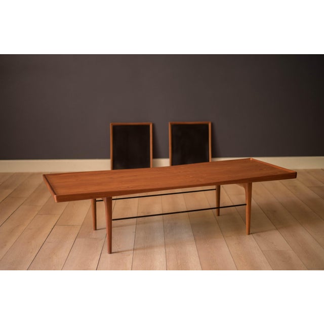 Vintage Danish Teak Two-Tier Coffee Table by Poul Jensen for Selig For Sale In Monterey, CA - Image 6 of 18