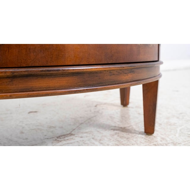 Ethan Allen Cherry Paint Decorated Demilune Commode For Sale - Image 9 of 18