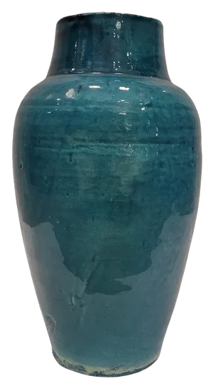 20th Century Turquoise Glazed Ceramic Vase, France, 1970s