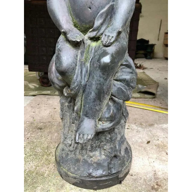 Large 19th Century Bronze Angel For Sale - Image 6 of 8