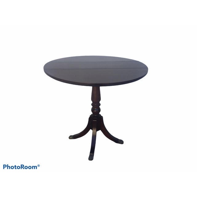 1960s Strongbow Round Drop Leaf Table | Chairish