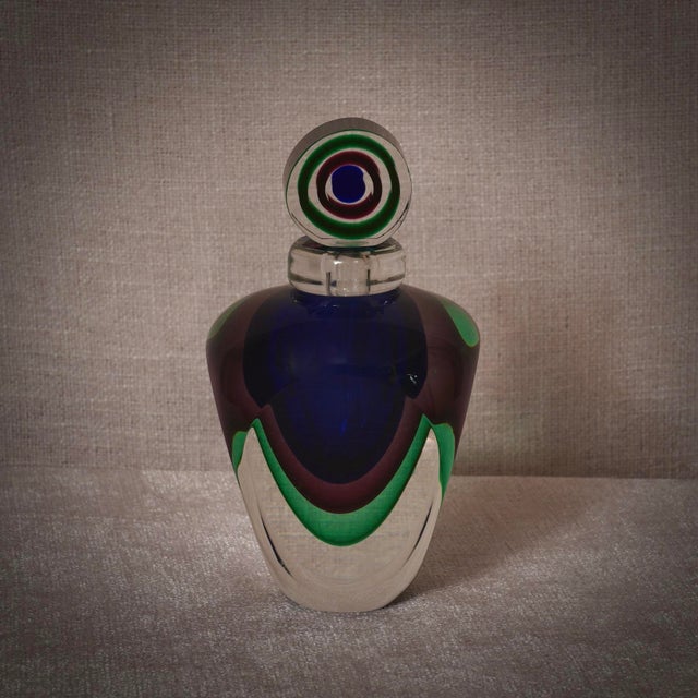 Mid-Century Modern Murano Glass Perfume Bottle, Italy, 1990s For Sale - Image 7 of 9