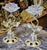 French French Style Classic European-Style Brass and Crystal Candlestick Holders Set of 2. For Sale - Image 3 of 4