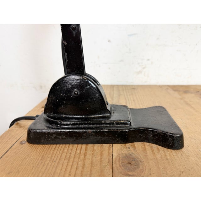 Vintage Green Enamel Banker Lamp, 1930s For Sale - Image 15 of 18