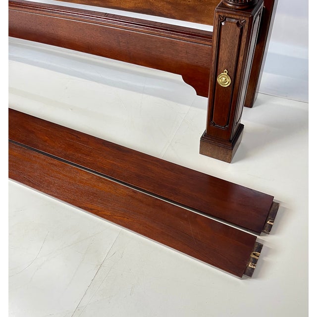 Hickory Chair Co. Attributed Queen-Size Reed and Ribbon Four-Poster Bed For Sale - Image 12 of 14