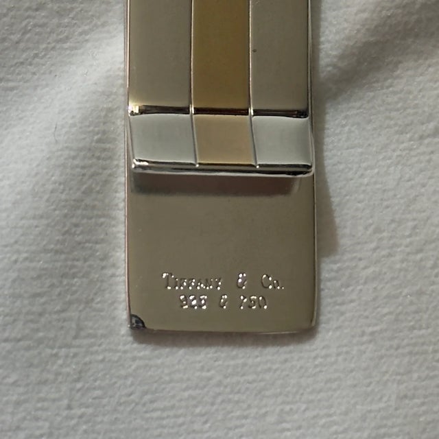 Late 20th Century Late 20th Century Tiffany & Co Money Clip 18 KT Gold + Sterling Silver Estate For Sale - Image 5 of 7