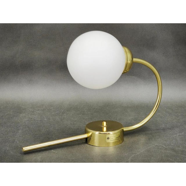 Vintage Brass and Opaline Glass Wall Lights by Kamenický Šenov, 1970s, Set of 3 For Sale - Image 6 of 12