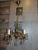 Brass Chandelier with Crystals, 1950s For Sale - Image 3 of 12