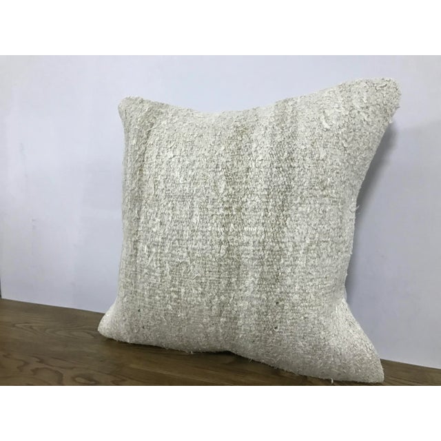 Contemporary Vintage Natural Turkish Hemp Pillow For Sale - Image 3 of 6