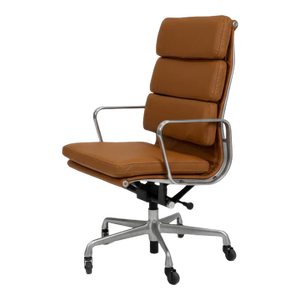 Late 20th Century Herman Miller Eames Aluminum Group Executive Chairs Cognac Leather