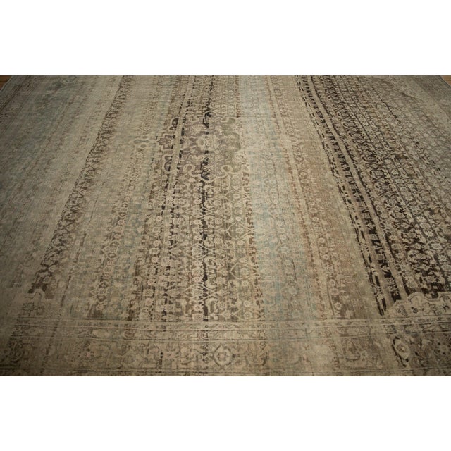 Sand Vintage Distressed Bijar Carpet - 9'5" x 11'2" For Sale - Image 8 of 14