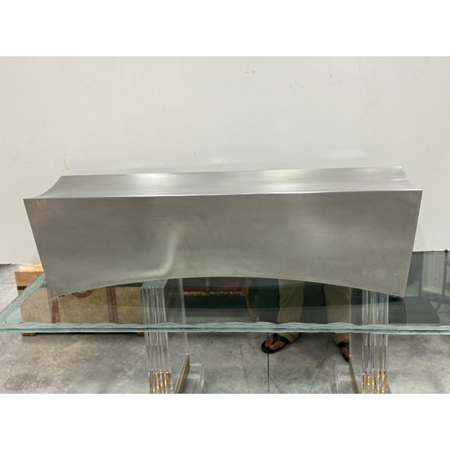 Metal Monolithic Stainless Steel Bench For Sale - Image 7 of 10
