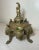 Antique Ornate 19th Century Bronze Egyptian Revival Candelabra Desk Jar Sphinx For Sale - Image 11 of 12