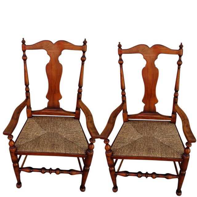 Timeless Elegance: 4 Antique Queen Anne Style Mahogany Armchairs For Sale In Raleigh - Image 6 of 10