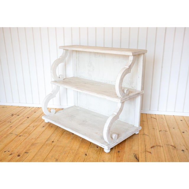20th Century Regency French White Waterfall Shelving Unit, 1930s For Sale - Image 14 of 18