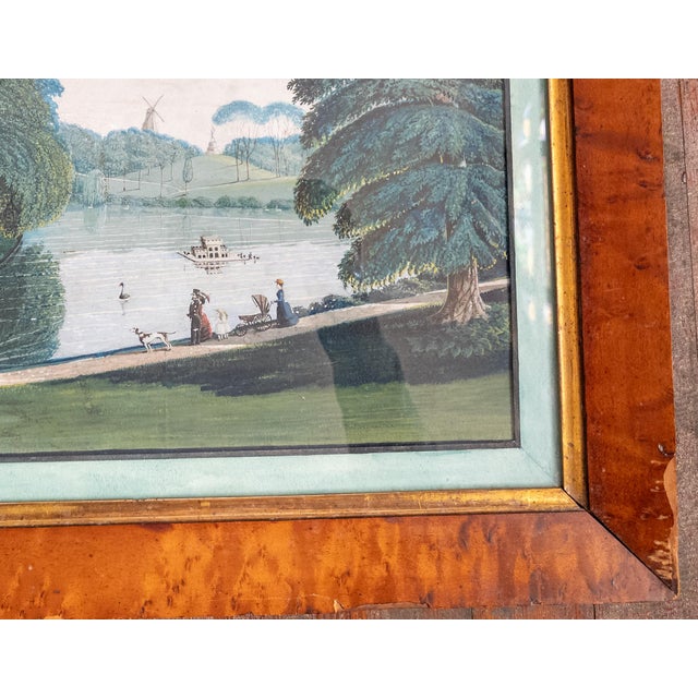 Late 19th Century 19th Century English Victorian Exquisite Gouache Landscape Painting of Park Setting For Sale - Image 5 of 18