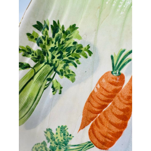 Vintage Ceramic Vegetable Serving Dish For Sale - Image 4 of 6