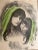 1970’s Vintage Lithograph of Mother and Daughter Signed & Numbered Framed For Sale - Image 4 of 9