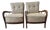 Walnut Armchairs attributed to Paolo Buffa, Italy, 1950s, Set of 2 For Sale